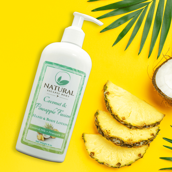 Coconut & Pineapple Fusion Hand & Body Lotion | Coconut Milk + Pineapple Oil | Repairing Moisture for Dry Skin