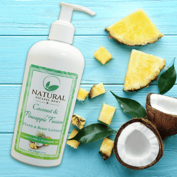 Coconut & Pineapple Fusion Hand & Body Lotion | Coconut Milk + Pineapple Oil | Repairing Moisture for Dry Skin