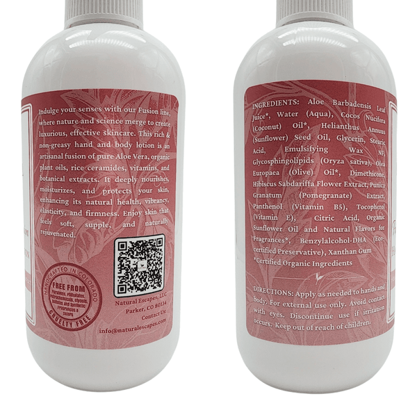 Hibiscus & Pomegranate Fusion Hand & Body Lotion | Natural Body Lotion for Dry Skin