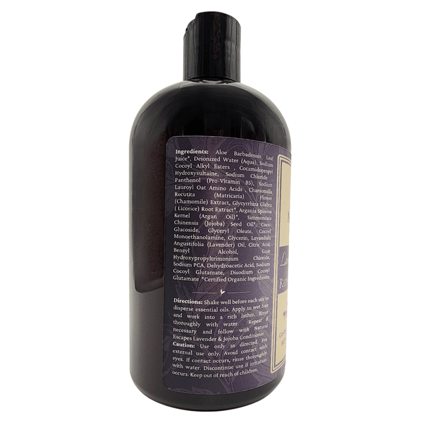 bottle of natural shampoo for women and men gentle sulfate free shampoo for all hair types