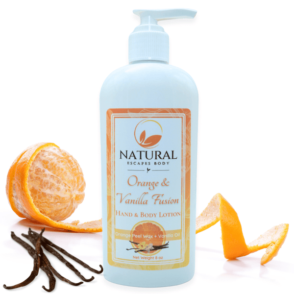 Orange & Vanilla Fusion Hand & Body Lotion | Orange Peel Wax + Orange Peel Oil + Vitamin B5