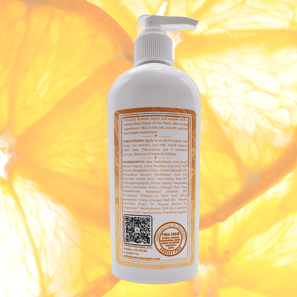 Orange & Vanilla Fusion Hand & Body Lotion | Orange Peel Wax + Orange Peel Oil + Vitamin B5