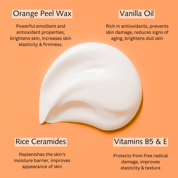 Orange & Vanilla Fusion Hand & Body Lotion | Orange Peel Wax + Orange Peel Oil + Vitamin B5