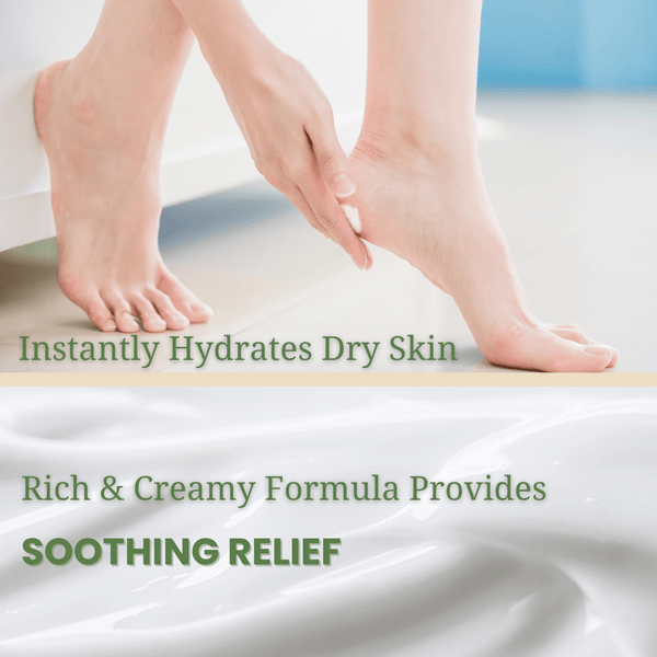 Peppermint, Rosemary & Eucalyptus Massage & Foot Cream | Natural Foot Cream for Dry Feet & Cracked Heels